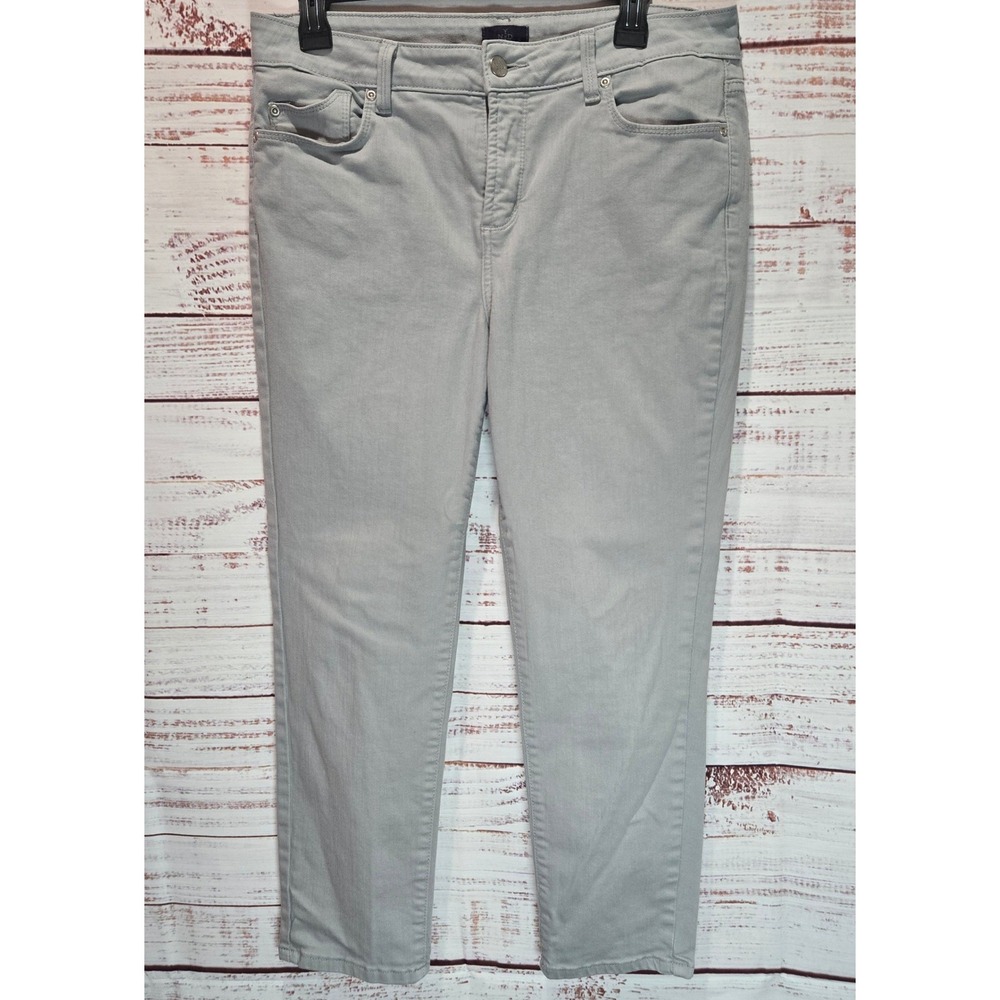 NYDJ Ami Skinny Jeans Women's 12P Gray Stretch Denim Pants